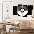 thumbnail image 4 of Elephant Stock Vinyl Abstract Wall Art - Horizontal Multi Panel Canvas - Living Room Wall Decor - Abstract Multi Panel - Black And White Decor - 24" x 14", 4 of 4