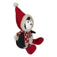 thumbnail image 4 of Northlight Sitting Winter Penguin Christmas Figure - 15" Red, White, and Black, 4 of 5