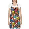 thumbnail image 3 of Pofeuu American Football Print Aprons with Pockets, Cute Aprons for Kitchen, Cooking, Server, Barber, Chef Apron, 3 of 7
