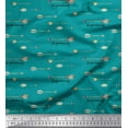 thumbnail image 1 of Soimoi Green Rayon Crepe Fabric Text & Arrow Tribal Print Fabric by the Yard 46 Inch Wide, 1 of 1