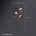 thumbnail image 2 of KALLORY 2Ud U Shaped Hair Stick En Aleación Con Ligero Para Fiesta Y Eventos, 2 of 7