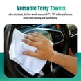 thumbnail image 4 of ZUPERIA Cotton Terry Bar Mop Towels, pack of 24, 14 x 17 in, White Absorbent Cleaning Cloths for Home & Garage, 4 of 8