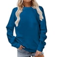 thumbnail image 2 of TACILIP Chandail en Molleton Col Rond Mode Grande Taille pour Femmes Chandail Manches Longues Vêtements d'Automne Hiver pour Femmes, 2 of 5