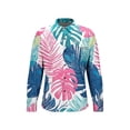 thumbnail image 5 of Men's Hawaiian Long Sleeve Shirts Lapel Button Down Printing Cardigan Vacation Everyday Tops, 5 of 6