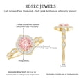 thumbnail image 4 of Rosec Jewels Lab Grown Pink Diamond Engagement Ring - 1 Carat - Fancy Pink Color VVS Clarity - Vintage Pink Diamond Ring, 14K Yellow Gold, US 9.00, 4 of 7