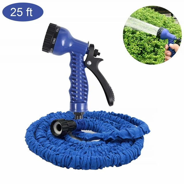 DAMAIE 10PCS 25ft Magic Lightweight Expandable Garden Hose with Quick Connector, Extra Strength Fabric Protection