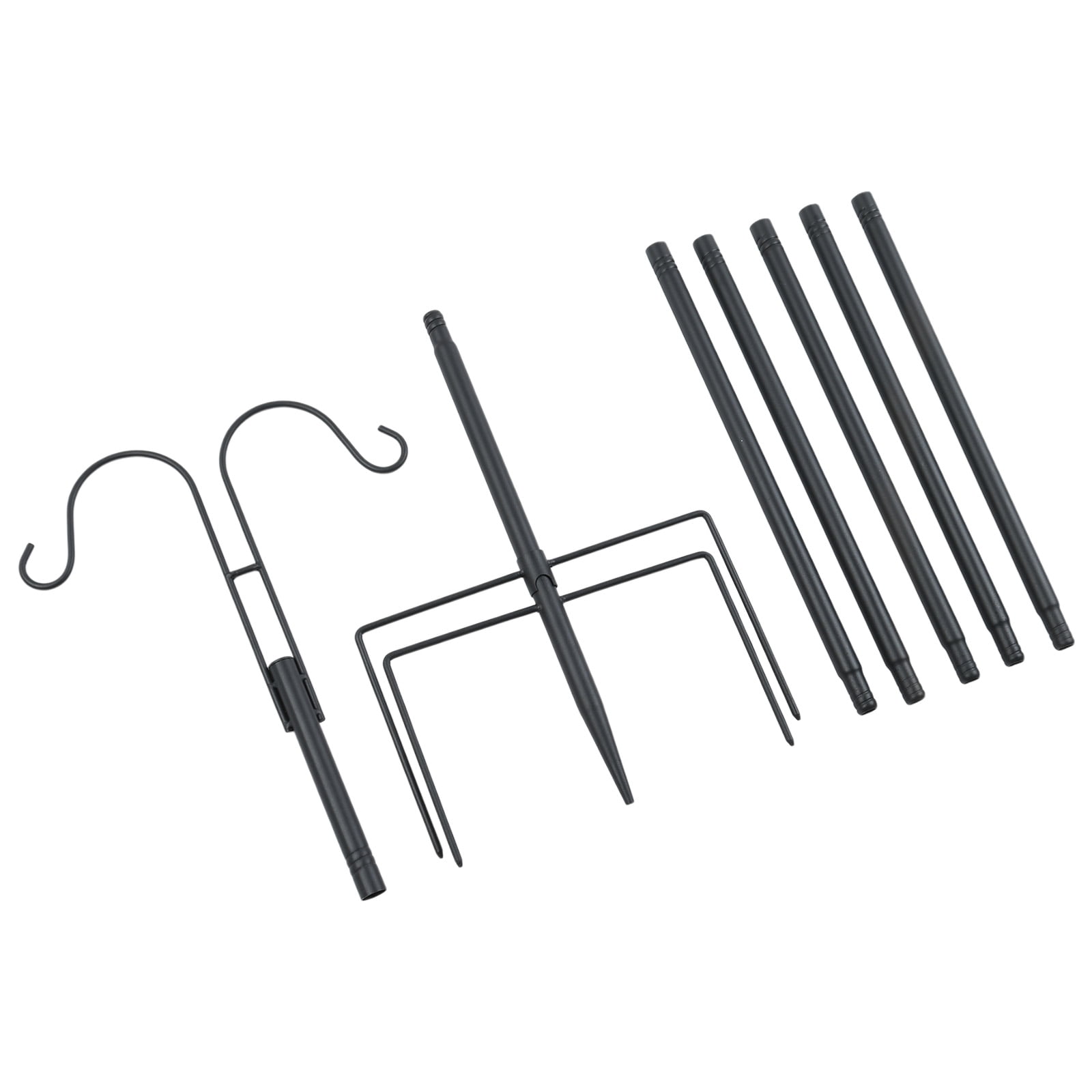 KUFptva Bird Feeding Station Metal MultiFeeder Poles 5-Prong Base Stand for Attracting Birds for Lawns Terrace Nature Lover