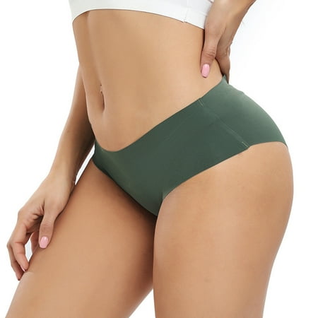 

Fabiurt Women s Sports Thong Women s Thong Seamless Underwear Fitness V Shaped Low Waist Breathable Thong Underwear Green
