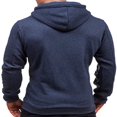 thumbnail image 4 of Men Fall Winter Hoodies Long Sleeve Tracksuit Zip Slim Hooded Coat Male Jacket Plus Size, 4 of 6