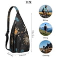 thumbnail image 3 of Gothic Unisex Sling Bag Durable Waterproof Crossbody Chest Pack for Daily Commute School & Outdoor Trips, 3 of 4