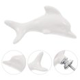 thumbnail image 2 of Dolphin Shaped Door Knobs Ceramic Homeowners Kitchen 2Pcs 2.4X1.4X1.2In, 2 of 8