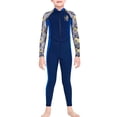 thumbnail image 1 of Trajes de buceo traje de buceo secado rápido niños con mangas largas y pantalones juventud de traje de baño de cuerpo completo para snorkeling surf azul marino xl seitruly OD003661-14, 1 of 7