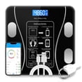 thumbnail image 1 of Bascula Digital Corporal, Escala de Grasa Inteligente con Pantalla LCD, Bluetooth 4.0, Capacidad de Carga 180 , Recargable USB, 20 Indicres, para Medir Peso, Grasa Corporal y Muscular, 1 of 3
