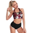 thumbnail image 3 of Comedy Hazbin Hotel Women's Sports Bras Racerback Padded Workout Slimming Tank Tops Camisole Yoga Vest Activewear Fitness Running Crop Top, 3 of 6