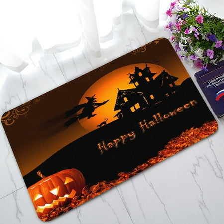 GCKG Halloween Pumpkin Non-Slip Doormat Indoor/Outdoor/Bathroom Doormat 30 x 18 Inches