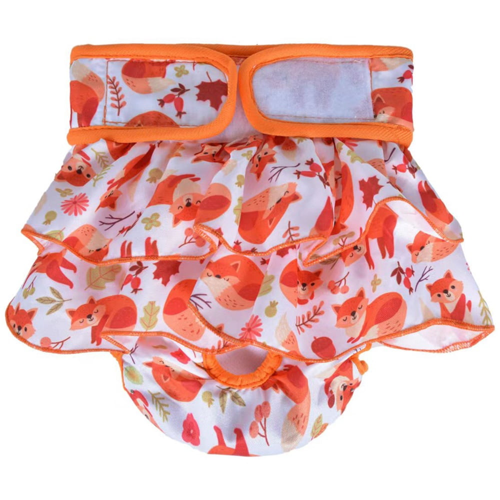 Monebena 3 Packs Washable Female Dog Diapers, Durable Pet Skirt for Dog Dress, Reusable Pet Diapers and Puppies Dogs Heat Panties for Girl Dogs Menstrual Periods