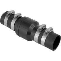 Superior Pump 99544 1-1/4 in. Rubber Boot Check Valve for Utility Sump Water Pump, Black