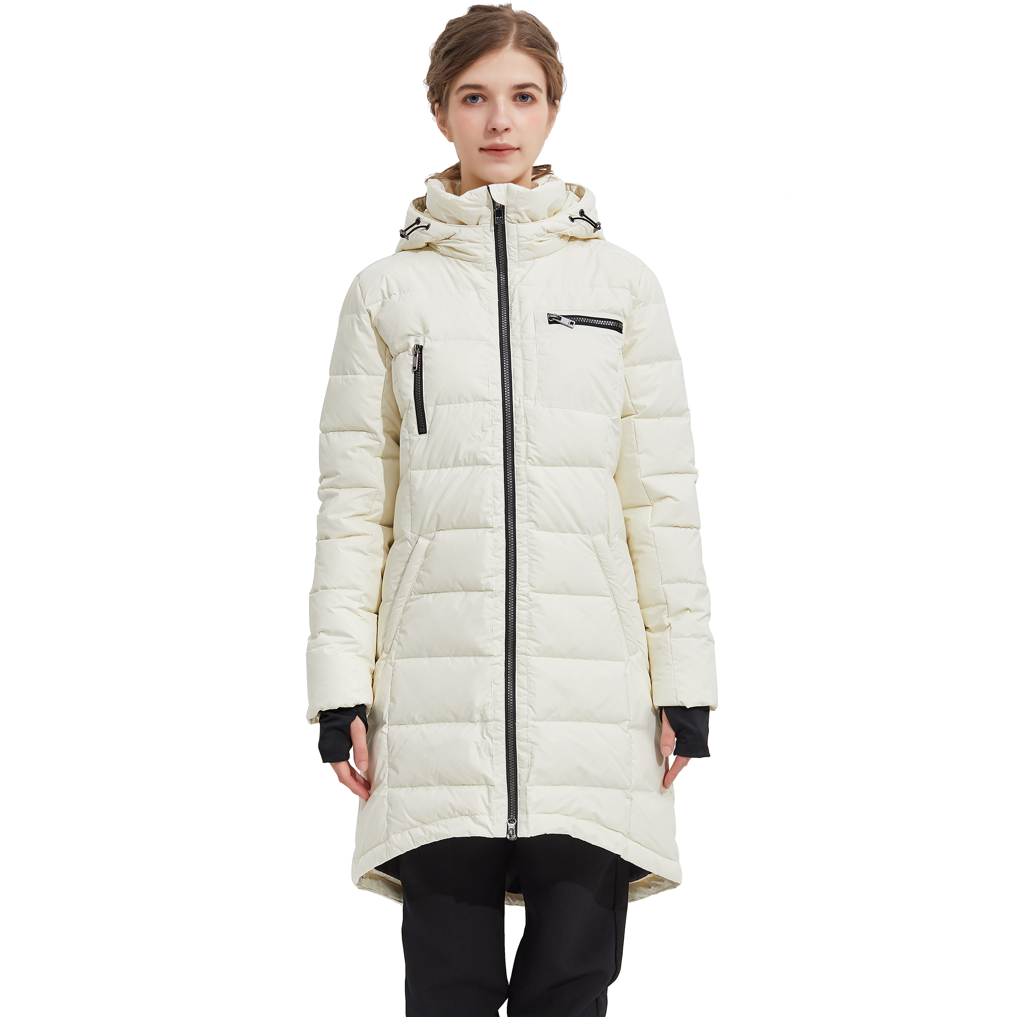 Slim Down Jacket Mid-Length Down Coat 