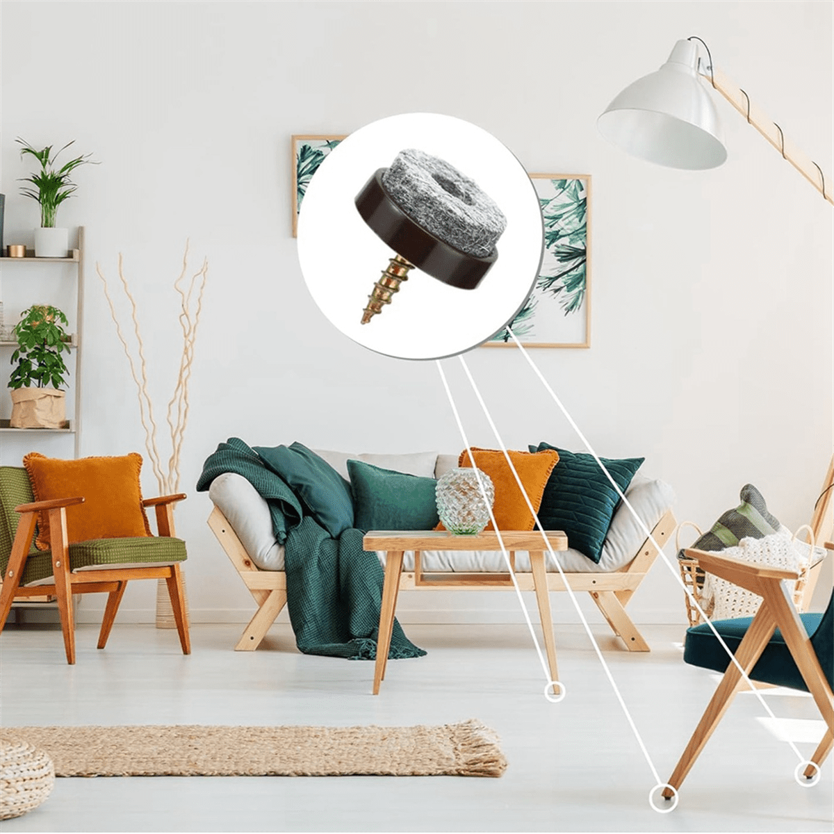Screw on chair pads sale