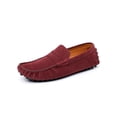 thumbnail image 4 of Bright Blue Suede Slip-On Driving Loafer Shoes, 4 of 8