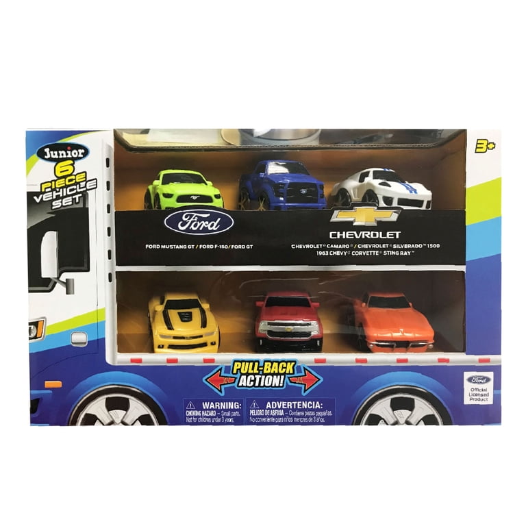 Small car 1/64 Jeep Ford 2台セット Jam'n Products Junior Ford vs. Chevrolet Car Vehicle Playset (6