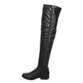 thumbnail image 4 of BAMBOO MONTANA-53 Women's Stretch Side Zipper Snug Fit Thigh High Riding Boots, 4 of 5