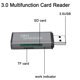 thumbnail image 3 of Lector de tarjetas USB3.0 SD/TF dos en uno lector de tarjetas de alta velocidad 3.0 compatible con función de lectura y escritura de alta velocidad de 2 TB de capacidad, 3 of 7