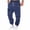 Navy, variant on Bovxnpu Sweatpants for Men Plus Size Drawstring Elastic Waist Joggers Sports Pants Men's Sweatpants Joggers Cuffed Ankle Sports Trousers with Multi Pockets for Gym Workouts