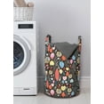 thumbnail image 3 of Leaves Laundry Bag, Colorful Foliage Illustration with Birds and Flowers Autumn Season Composition, Hamper Basket with Handles Drawstring Closure for Laundromats, 13" x 19", Multicolor, by Ambesonne, 3 of 4
