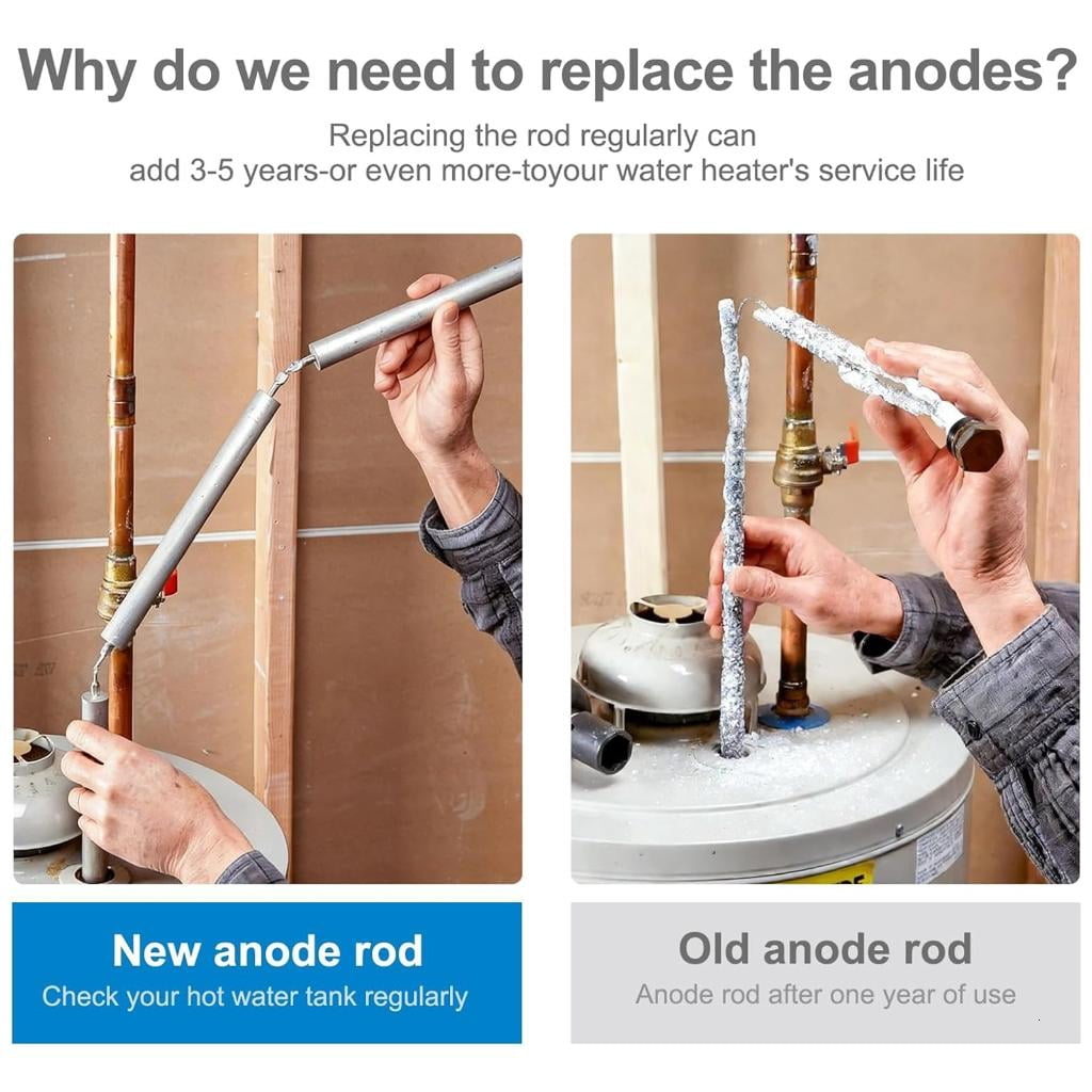 Ywmsfl Water Heater Flexible Anode Rod Enhances Liquid 4 Section Flexible Magnesium Anode Rod for Hot Water Heater