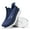 Navy Blue, variant on Wide Mens Slip on Walking Shoes with Arch Support Sneakers for Men