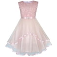 thumbnail image 3 of Sunny Fashion Girls Wedding Dress Sleeveless Flower Party Dress, Size 4-14, 3 of 13