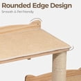 thumbnail image 5 of Cat Wall Shelves, 2-Tier Cat Shelves with Sisal Scratching Post, Sisal Mat Solid Pine Wood Wall Mounted Cat Climbing Furniture, Modular Design, 5 of 8