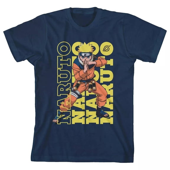 Naruto T-Shirt Boys' Naruto Uzumaki Repeating Character Design Kids Tee
