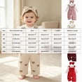 thumbnail image 4 of Cdudpw Newborn Infant Baby Girls Clothes Long Sleeve Ruffle Romper Longs Floral Outfit Toddler Girls Clothes Set(Z156-Wine), 4 of 7