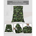 thumbnail image 6 of Spring Leaves Body Pillow Case Cover - Microfiber Bed Throw Pillow Covers, Pastoral Garden Botanical Black Decorative Lumbar Pillow Cover with Envelope Closure for Sofa/Travel 20"x54", 6 of 6