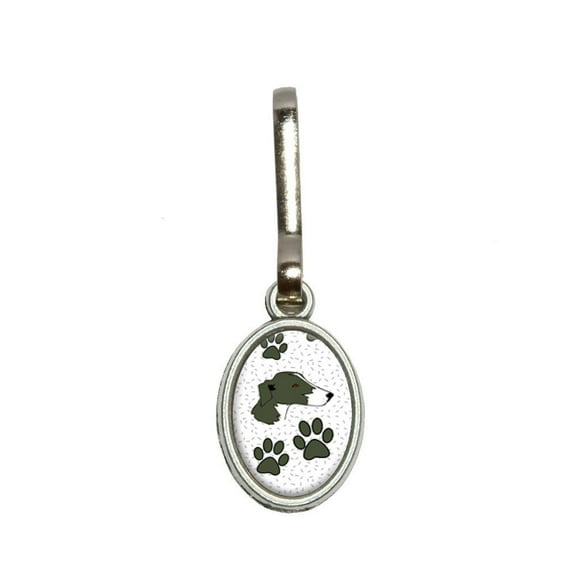 Greyhound of Excellence Oval Zipper Pull