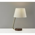thumbnail image 5 of Adesso Louie Qi Table Lamp, Antique Brass with Walnut Rubberwood Base, 5 of 5
