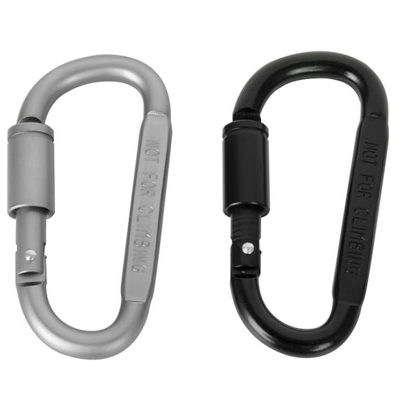 Utility Series Metal Locking Utility Carabiner, 2 Pack