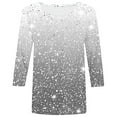 thumbnail image 5 of Tops for Women Trendy Short Sleeve Tunic Tops for Women Athletic Shirts Tight Short Sleeve T Shirts plus Size Ladies Dress Blouses High Neck Top Womens Summer Casual Floral T Tan Shirt Silver S, 5 of 5