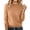 Gold, variant on Cozy Half Turtleneck Sweater For Women Long Sleeve Warm Pullover Knit Top Everyday Versatile Fall Winter Style S Size Gold