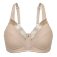 thumbnail image 3 of Bestform 5006715 Satin Trim Wireless Cotton Bra with Unlined Cups, 3 of 6