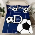thumbnail image 2 of Castle Fairy Initial Alphabet D Boy 4pcs Bed Sheets,Soccer Gamer King Sheets,Sport Theme Super Cozy Sheet Set,Breathable Home Decor, 2 of 7