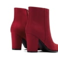 thumbnail image 3 of Botas DREAM PAIRS ANITA con Tacón Cuadrado Rojo 7.5 para Mujer, 3 of 9