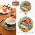 thumbnail image 3 of SKYSONIC Fall Hedgehog Watercolor Pot Holders Trivets, 2 Pcs Heat Resistant Trivets,Harvest Autumn Cotton Thread Weave Mats for Hot Pads Pans Pot Bowl Teapot for Kitchen Decor, 3 of 7
