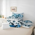 thumbnail image 6 of Feelyou Blue Bowknot Bedding Comforter Set 7pcs, Leopard Cheetah Print Queen Bedding Sets, 6 of 8