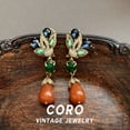thumbnail image 3 of Coro antique vintage new Chinese style stud earrings earrings light luxury niche senior sense of national style earrings accessories female, 3 of 4