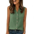 thumbnail image 7 of UAMVSH Tank Tops for Women Summer V Neck Sleeveless T Shirt Lightweight Casual Button Down Tunic Shirts Going Out Outfits, 7 of 7