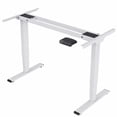 thumbnail image 5 of GVN Computer Desk, Home Office Desk,Electric Standing Desk Dual Motor 3 Stages Adjustable Height Desk with Two-Piece Tabletop, 55 x 28, (white frame + white top), 5 of 8