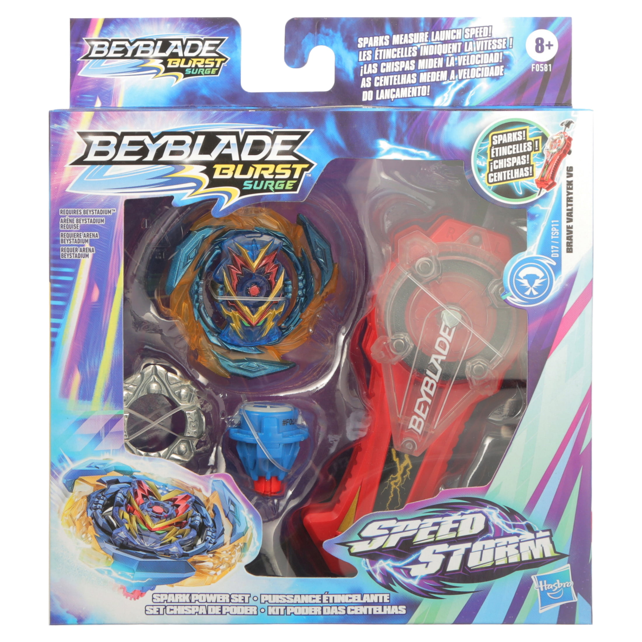 Beyblade Burst Surge Speedstorm Spark Power Set, Includes Top and Launcher
